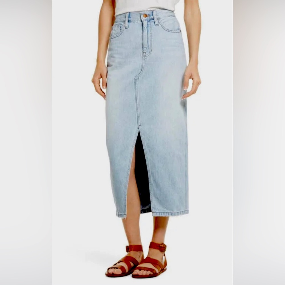 NWT Madewell Denim Midi Skirt Size 27